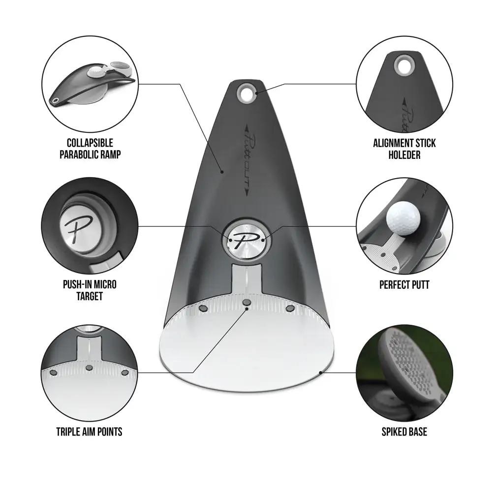 PuttOut Premium Pressure Putt Trainer - Stone 6 PuttOut Premium Pressure Putt Trainer - Stone - Image 4