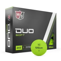 Wilson Staff Duo Soft Golf Balls -Golf Clubs Store WG2006103 9 Duo Soft Green Standard Ball 12PK Vert RT Lockup.png.high res 1500x