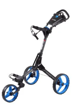 Skymax Cube 3 Wheeled Push Golf Trolley + Free Gifts -Golf Clubs Store bubeblkbluereduced 1280x