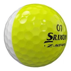 Srixon Z-Star Divide White/Yellow Golf Ball -Golf Clubs Store srixonzstar23DIVIDEWHTYELLindmain 1500x