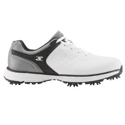 Stuburt Evolve Tour II Spiked Golf Shoes -Golf Clubs Store stuburt evolvetourIIspikedshoewhitegrey 1280x
